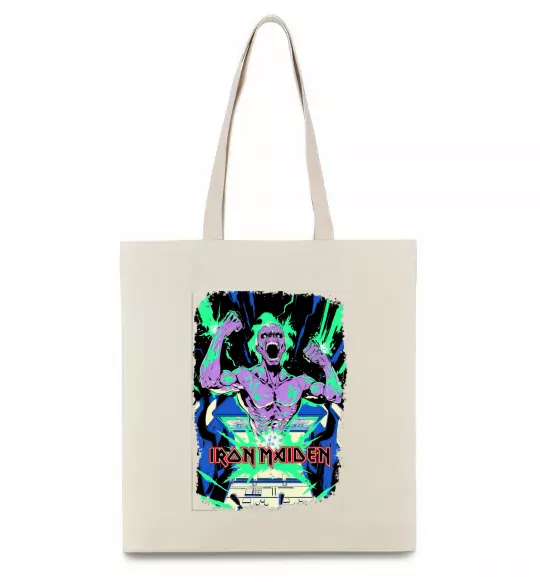 Эко-сумка Iron maiden speed of light Бежевый фото