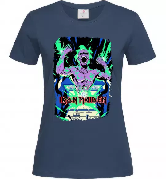 Женская футболка Iron maiden speed of light Темно-синий фото