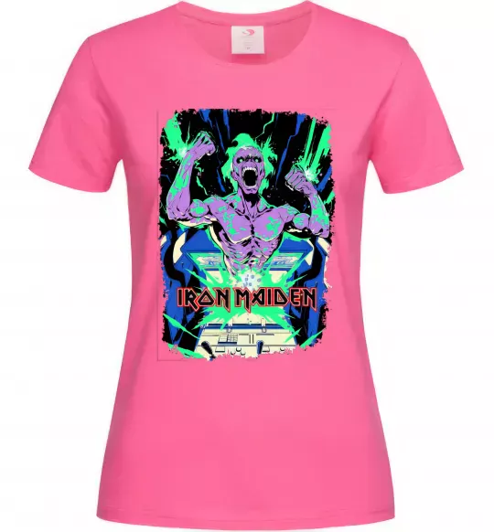 Женская футболка Iron maiden speed of light Ярко-розовый фото