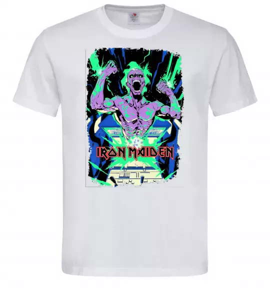 Мужская футболка Iron maiden speed of light Белый фото