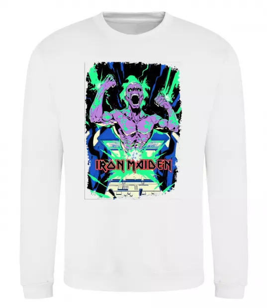 Свитшот Iron maiden speed of light Белый фото