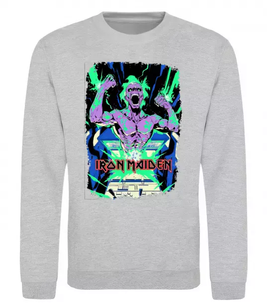 Свитшот Iron maiden speed of light Серый меланж фото