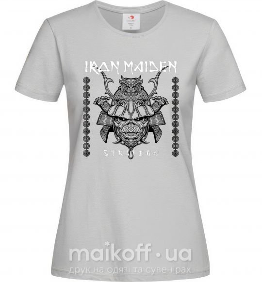Жіноча футболка Iron maiden stratego Сірий фото