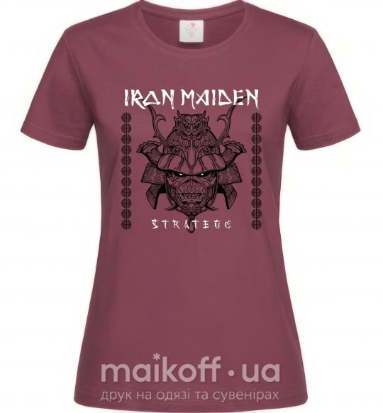 Жіноча футболка Iron maiden stratego Бордовий фото