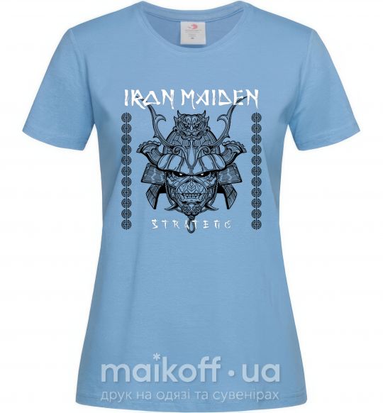 Женская футболка Iron maiden stratego Голубой фото