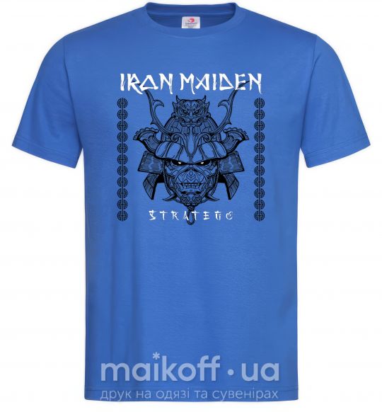 Мужская футболка Iron maiden stratego Ярко-синий фото