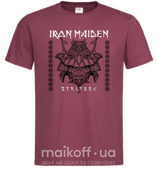Чоловіча футболка Iron maiden stratego Бордовий фото