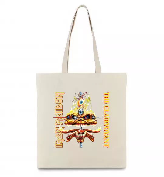 Еко-сумка Iron maiden the clairvoyant Бежевий фото