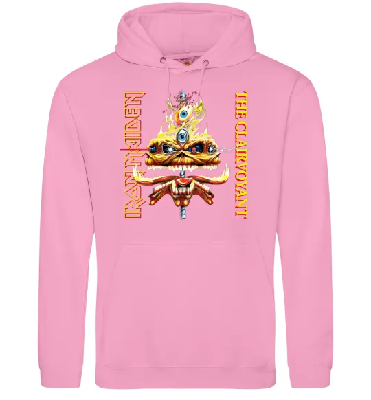 Чоловіча толстовка (худі) Iron maiden the clairvoyant Рожевий фото