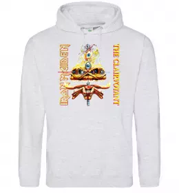 Мужская толстовка (худи) Iron maiden the clairvoyant Серый меланж фото