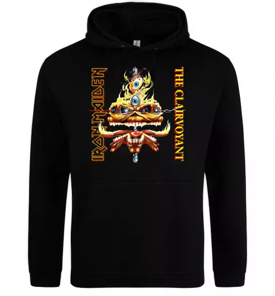 Женская толстовка (худи) Iron maiden the clairvoyant Черный фото