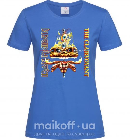 Женская футболка Iron maiden the clairvoyant Ярко-синий фото