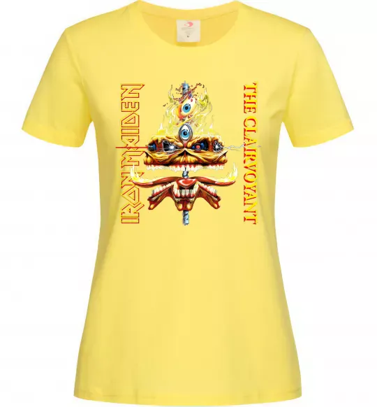 Жіноча футболка Iron maiden the clairvoyant Лимонний фото