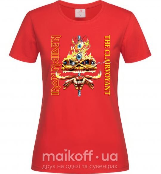 Женская футболка Iron maiden the clairvoyant Красный фото