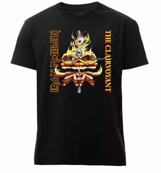 Мужская премиум футболка Iron maiden the clairvoyant Черный фото