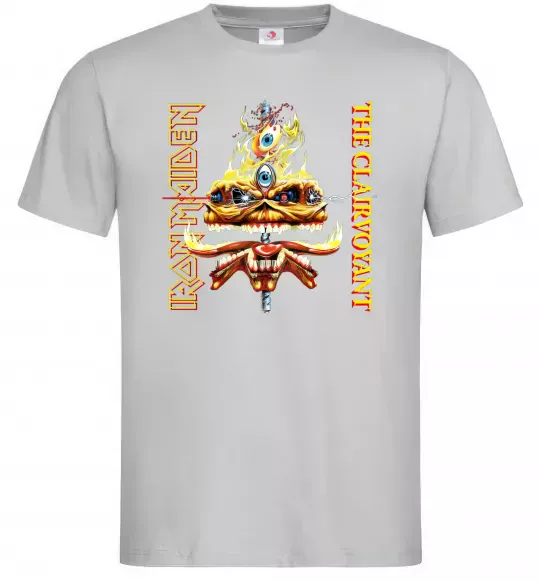 Чоловіча футболка Iron maiden the clairvoyant Сірий фото