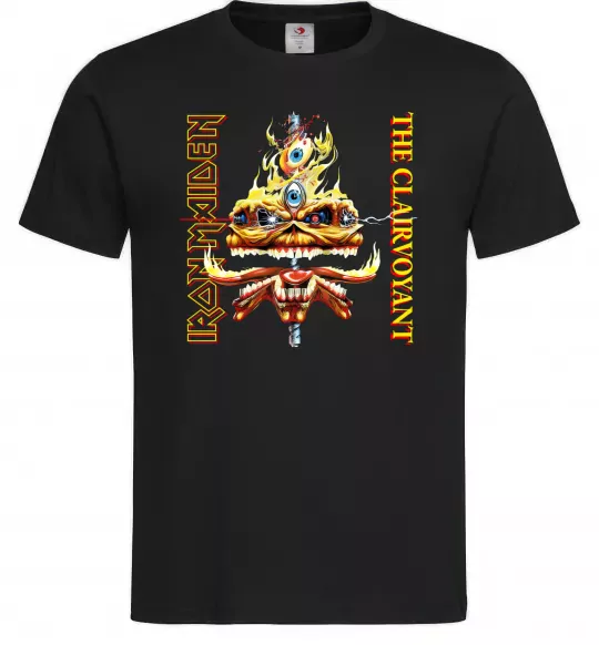 Чоловіча футболка Iron maiden the clairvoyant Чорний фото