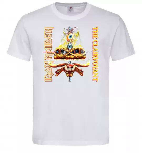 Чоловіча футболка Iron maiden the clairvoyant Білий фото
