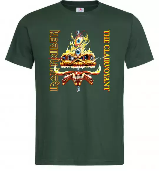 Чоловіча футболка Iron maiden the clairvoyant Темно-зелений фото