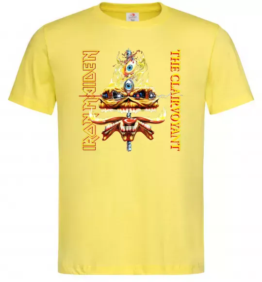 Чоловіча футболка Iron maiden the clairvoyant Лимонний фото