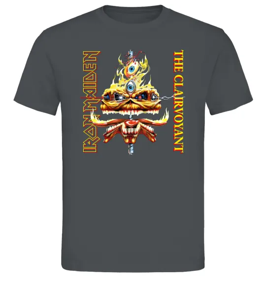 Чоловіча футболка Iron maiden the clairvoyant Графіт фото