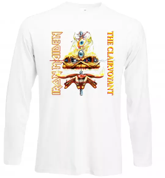 Лонгслив Iron maiden the clairvoyant Белый фото