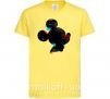 Дитяча футболка Микки маус силует краски Лимонний фото