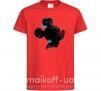 Детская футболка Микки маус силует краски Красный фото