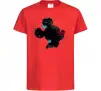 Детская футболка Міккі Маус силует фарби Красный фото