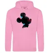 Чоловіча толстовка (худі) Міккі Маус силует фарби Рожевий фото