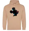 Мужская толстовка (худи) Міккі Маус силует фарби Песочный Мужская толстовка (худи) Міккі Маус силует фарби Песочный фото