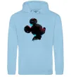 Чоловіча толстовка (худі) Міккі Маус силует фарби Блакитний фото