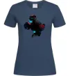 Женская футболка Міккі Маус силует фарби Темно-синий Женская футболка Міккі Маус силует фарби Темно-синий фото