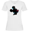 Женская футболка Міккі Маус силует фарби Белый Женская футболка Міккі Маус силует фарби Белый фото