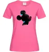 Женская футболка Міккі Маус силует фарби Ярко-розовый Женская футболка Міккі Маус силует фарби Ярко-розовый фото