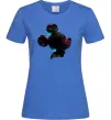 Женская футболка Міккі Маус силует фарби Ярко-синий Женская футболка Міккі Маус силует фарби Ярко-синий фото