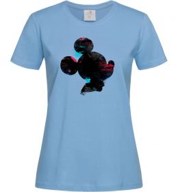 Жіноча футболка Міккі Маус силует фарби