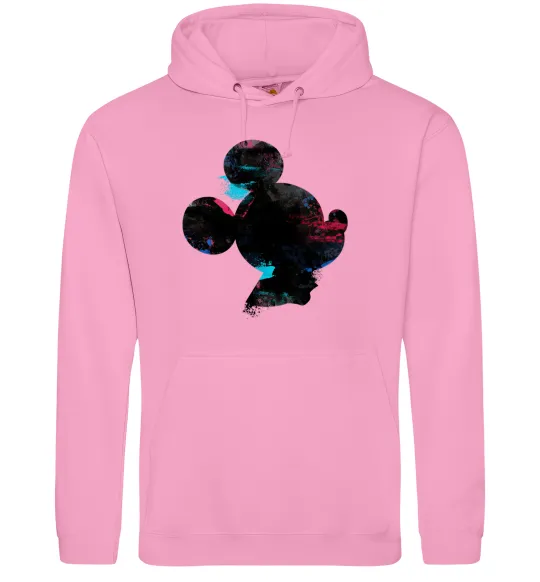 Женская толстовка (худи) Міккі Маус силует фарби Розовый фото