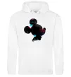 Женская толстовка (худи) Міккі Маус силует фарби Белый фото