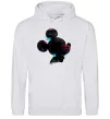 Женская толстовка (худи) Міккі Маус силует фарби Серый меланж фото