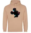 Женская толстовка (худи) Міккі Маус силует фарби Песочный фото