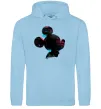 Женская толстовка (худи) Міккі Маус силует фарби Голубой фото