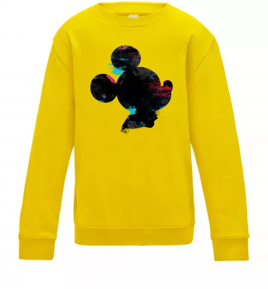 Детский Свитшот Міккі Маус силует фарби Солнечно желтый фото