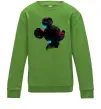 Детский Свитшот Міккі Маус силует фарби Лаймовый фото
