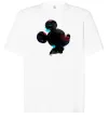 Футболка Оверсайз Міккі Маус силует фарби Білий фото