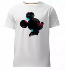 Мужская премиум футболка Чорно-білий Міккі Белый фото