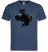 Чоловіча футболка Міккі Маус силует фарби Темно-синій фото