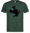 Чоловіча футболка Міккі Маус силует фарби Темно-зелений фото