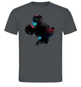 Чоловіча футболка Міккі Маус силует фарби Графіт фото