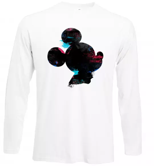 Лонгслив Міккі Маус силует фарби Белый фото